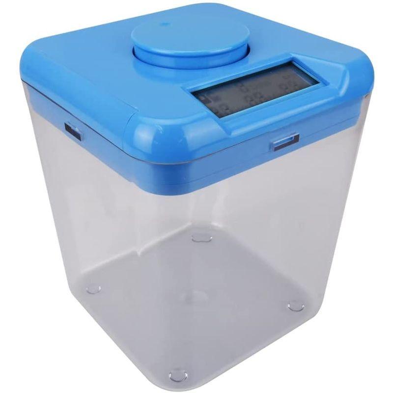 絶妙なデザイン タイムロックボックス タイマー機能付き 禁欲ボックス 自己管理 お菓子 ゲーム機 スマホ 大容量 ブルー 収納ケース The4cbd Com