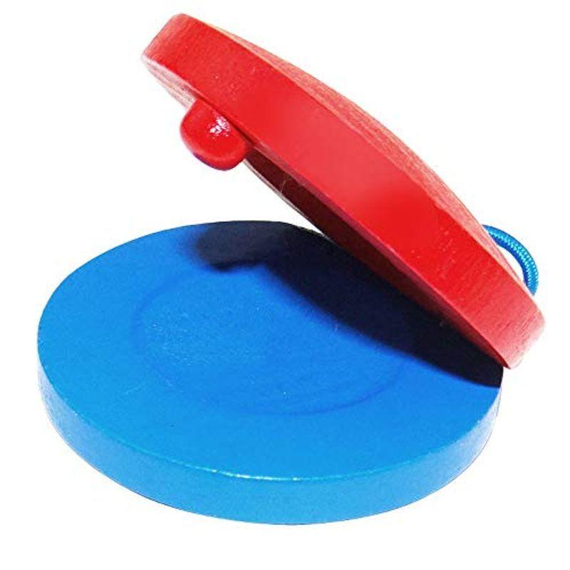 割引 おもちゃ Tks カスタネット 木製 手にもやさしい 教育用 カスタネット 幼稚園や小学校 子供向け リズム学習 ギフトに 2個セット 赤青 Www Threeriversofs Com