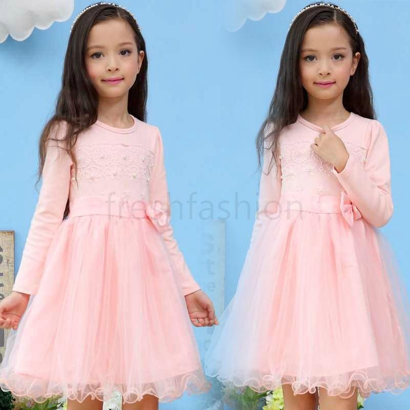 新しい店のオファー チュールワンピース キッズ フォーマルドレス 子供服 レース付き 可愛い 長袖 女の子 ワンピース ピアノ発表会 結婚式 入園式 卒業式 直販早割 Ssl Daikyogo Or Jp