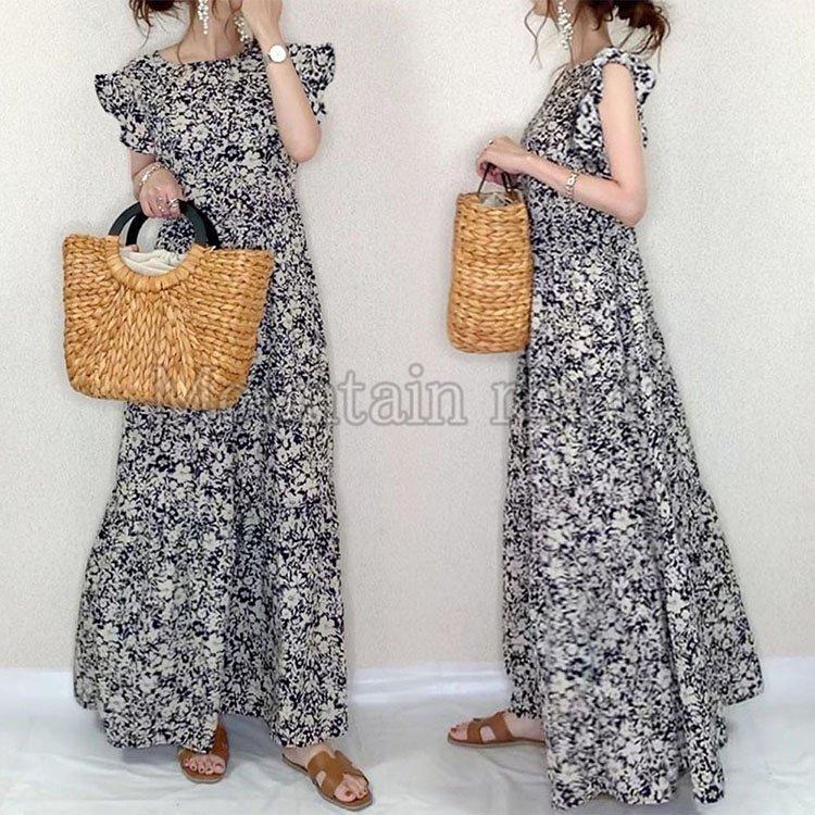 ワンピース レディース キレイめ 膝丈ワンピース 花柄 半袖 シフォンワンピ 92 Off ロング丈