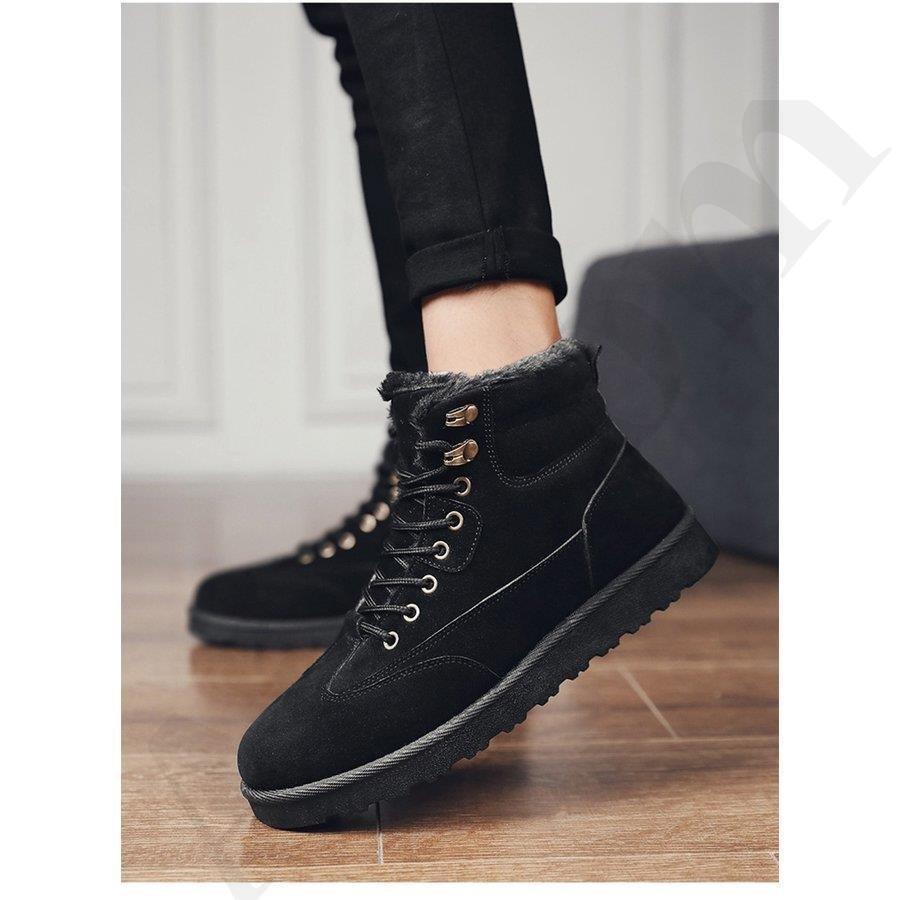 おトク 防寒防滑防水 メンズ スエード 防寒靴 雪靴 裏起毛 防寒ブーツ スノーシューズ スノーブーツ カジュアル Airoom 滑り止め 冬用 保暖 通勤用 スノーシューズ ブーツ サイズ 245mm Acte Paris Org