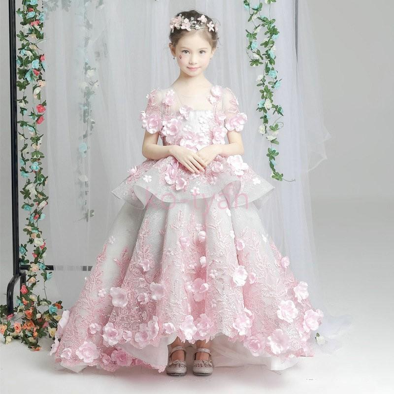 豪華 子供 ワンピース 女の子 ロングドレス プリンセス 発表会 結婚式 演奏会 入学式 女の子ワンピース ピアノ ジュニア パーティー 子供服 誕生日 手数料安い Huongnghiepaau Edu Vn