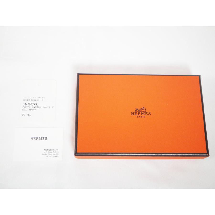 エルメス HERMES カルヴィ レザー カードケース 044164CK エプソン 