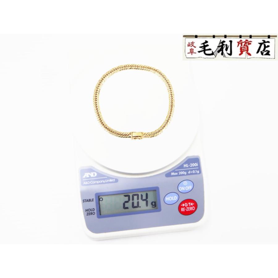 K18 キヘイ 喜平 アンクレット 8面トリプル 20.4g 8メントリプル 18金