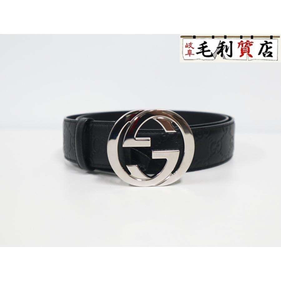 GUCCI（グッチ） シグネチャー レザー ベルト インター
