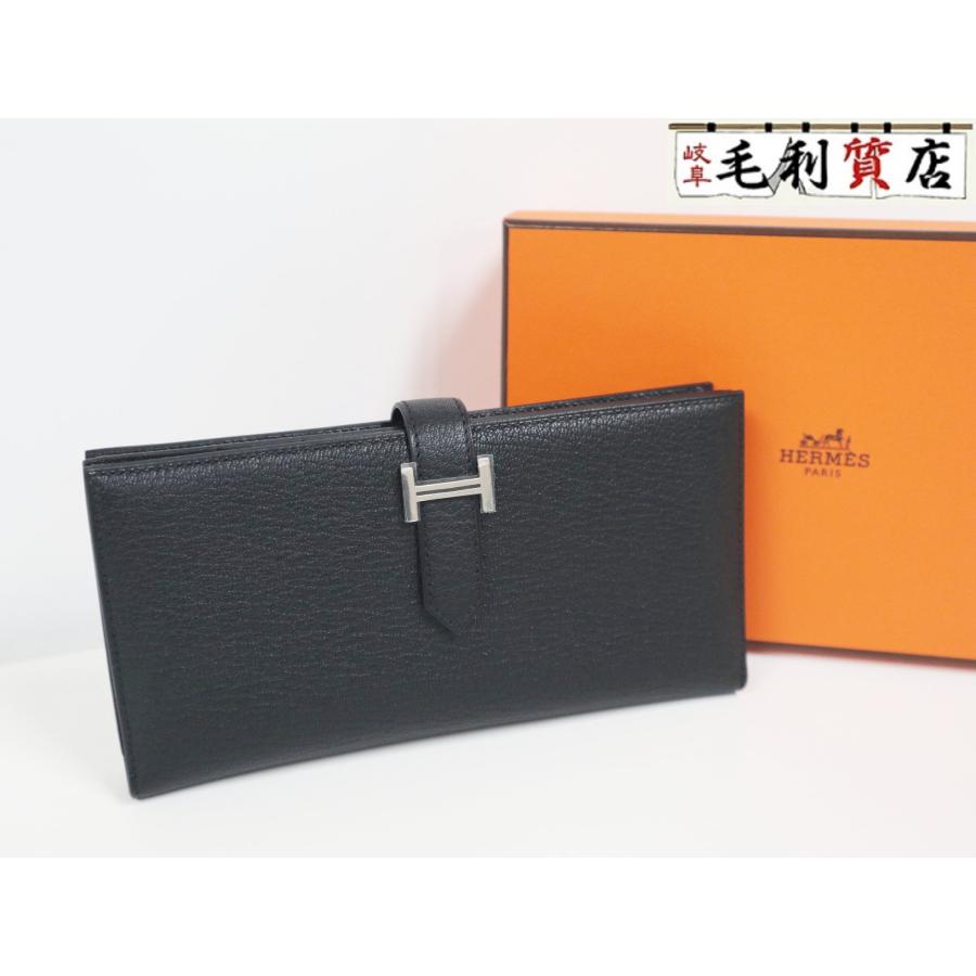 エルメス ベアン スフレ 二つ折り長財布 シェブル シェーブルミゾール レザー ブルーゼフィール シルバー金具 B刻印 箱付 HERMES（新品・未使用品） HERMES（エルメス） （新品・未使用品）エルメス ベアン スフレ 二