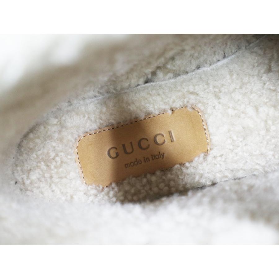 グッチ GUCCI ホースビット ムートン ショートブーツ サイズ36 23.0cm 