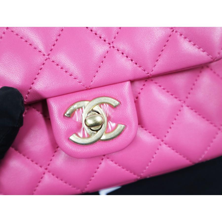 シャネル CHANEL ミニ フラップ バッグ 22K AS3490 B09115 ラムスキン ピンク チェーンバッグ COCO 未使用品 バッグ