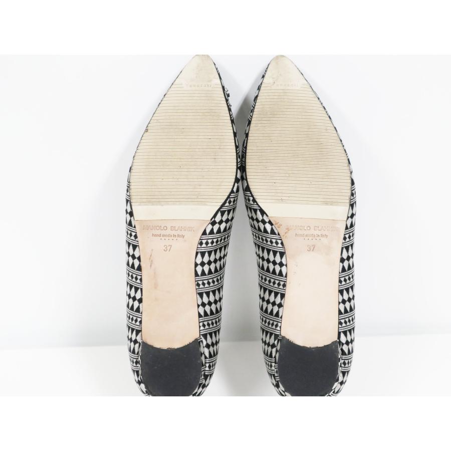 MANOLO BLAHNIK マノロブラニク ハンギシ パンプス 37 24cm ビジュ 