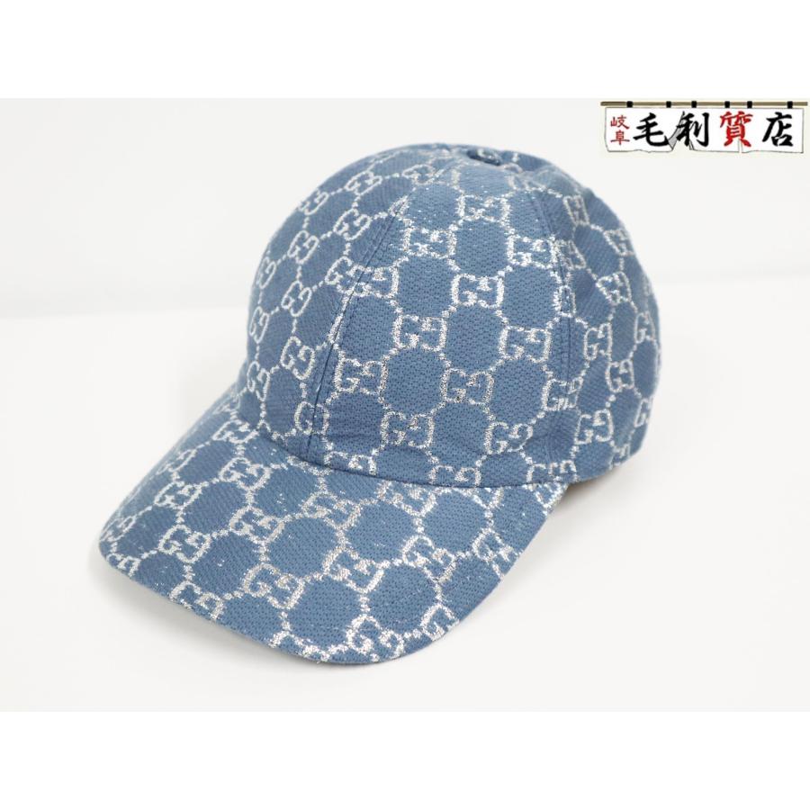 GUCCI GGパターン ベースボールキャップ Mサイズ、58cm 美品】（XL）Gucci GGパターン ベースボールキャップ