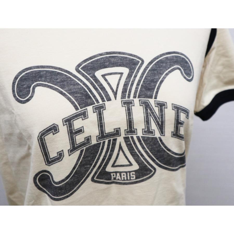 CELINE セリーヌ トリオンフ ロゴ コットン ジャージー Tシャツ 