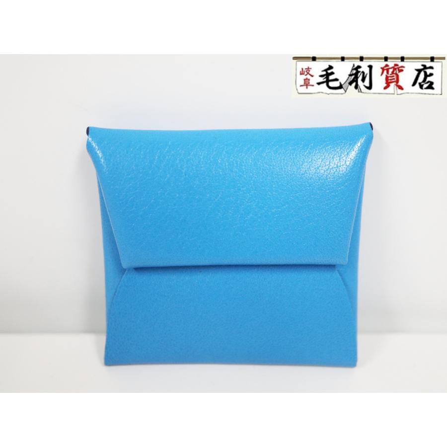 HERMES エルメス バスティア コインケース ブルーザンジバル  