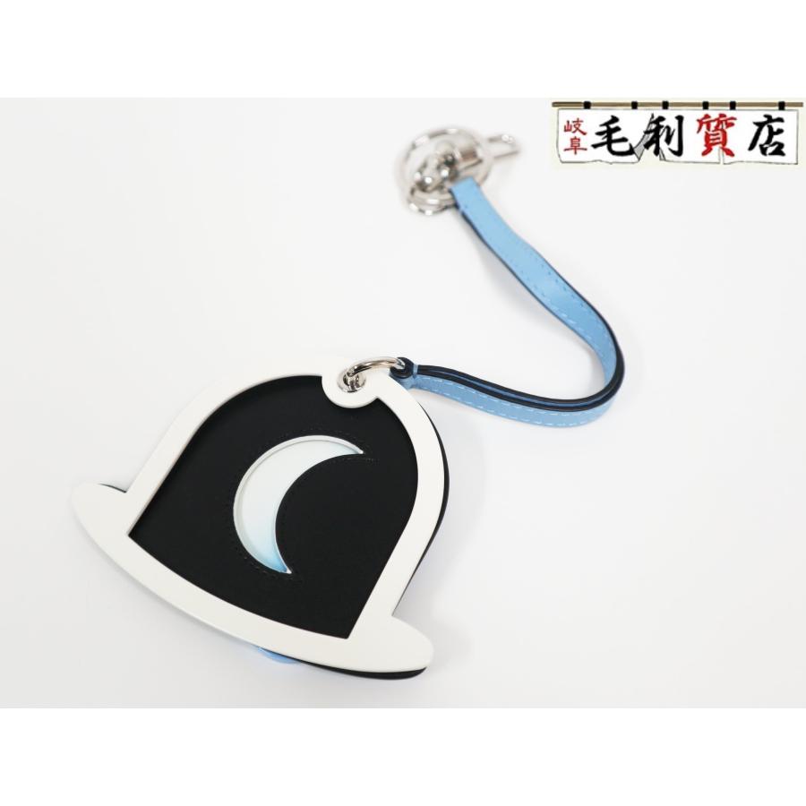 DELVAUX（デルヴォー） レザー バッグチャーム ラッカー ライトブルー