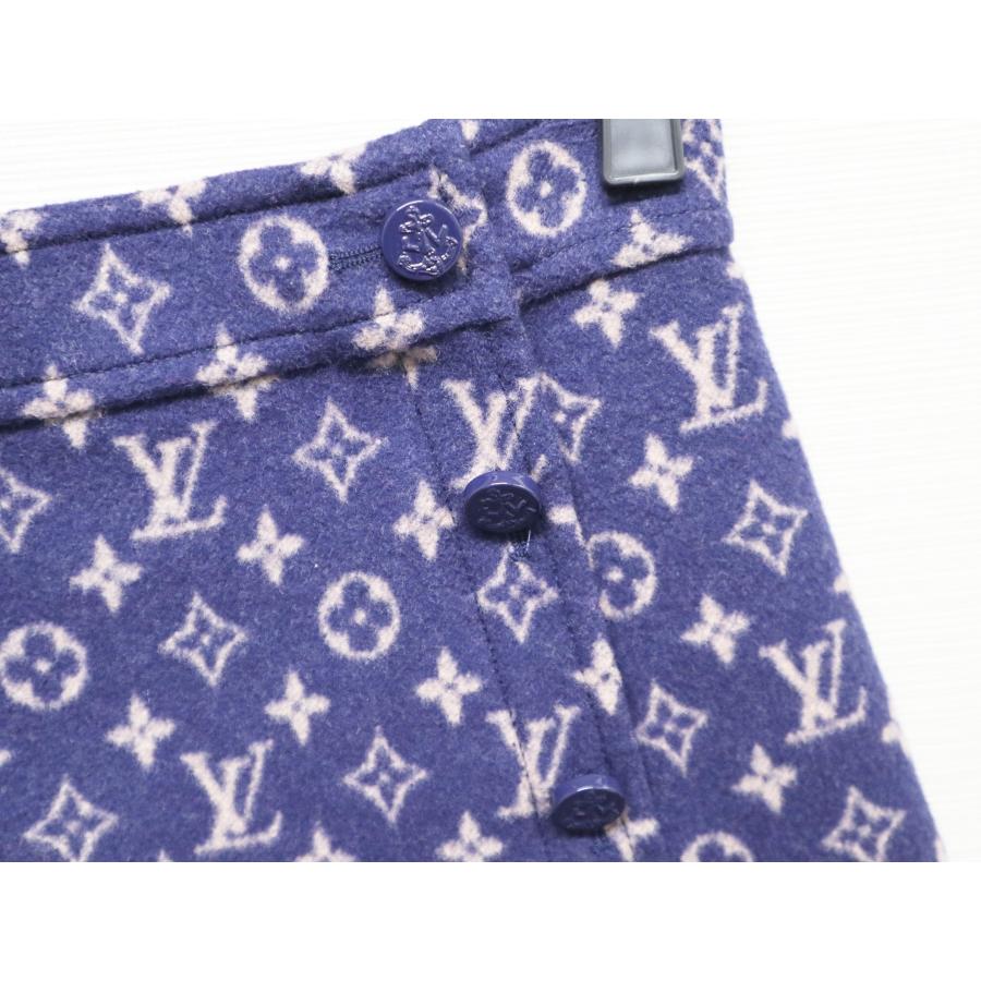 ルイヴィトン LOUIS VUITTON ロゴ モノグラム ミニスカート ネイビー  