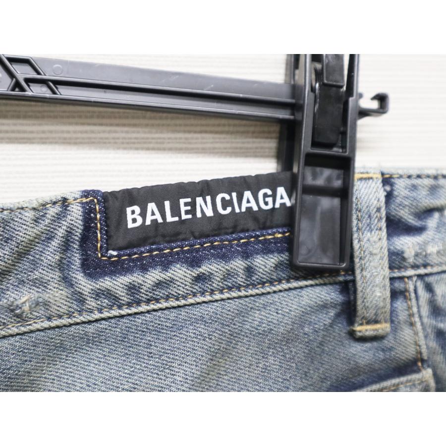 BALENCIAGA バレンシアガ 23SS ダメージ加工 バギー パンツ BALENCIAGA バレンシアガ 23SS ダメージ加工 バギー パンツ