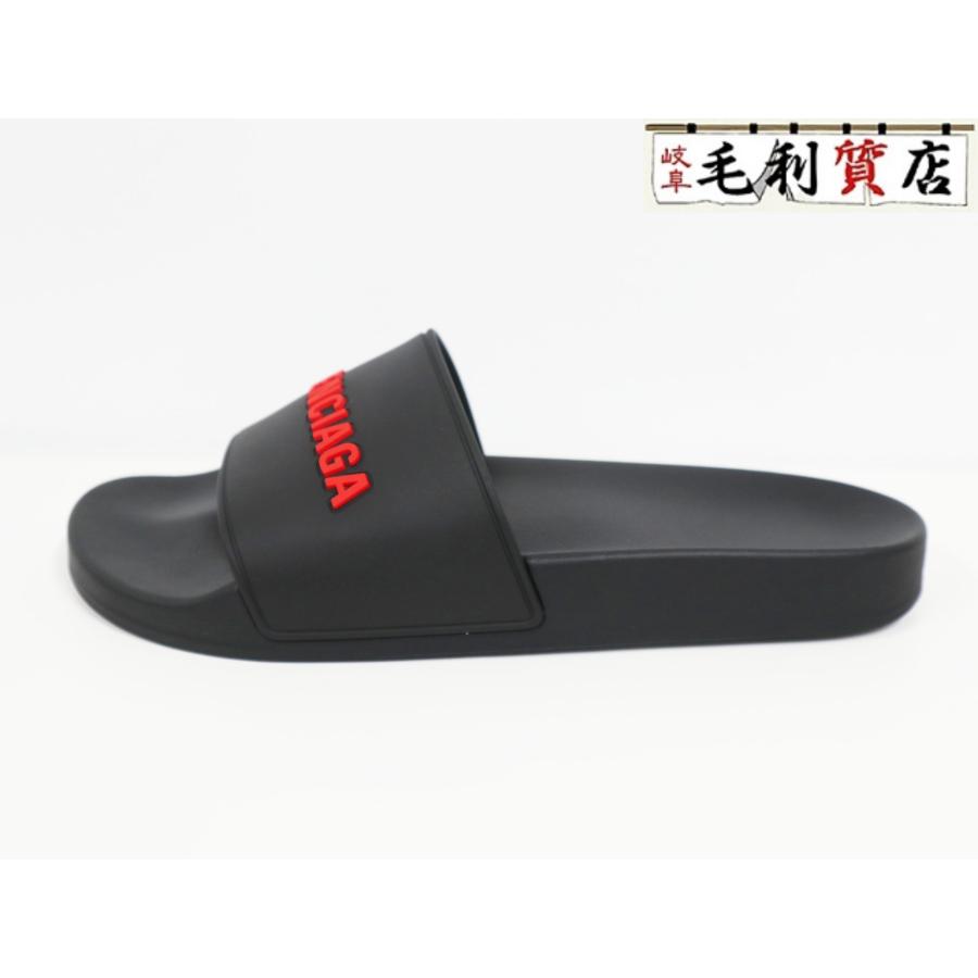 BALENCIAGA バレンシアガ サンダル スライドサンダル ブラック レッド 