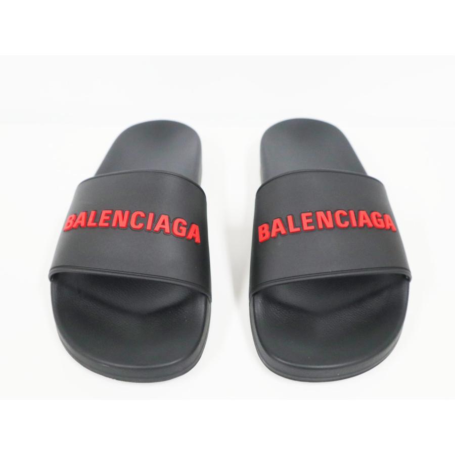 BALENCIAGA バレンシアガ サンダル スライドサンダル ブラック レッド  