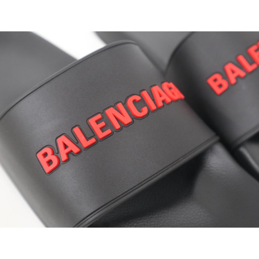 BALENCIAGA バレンシアガ サンダル スライドサンダル ブラック レッド  