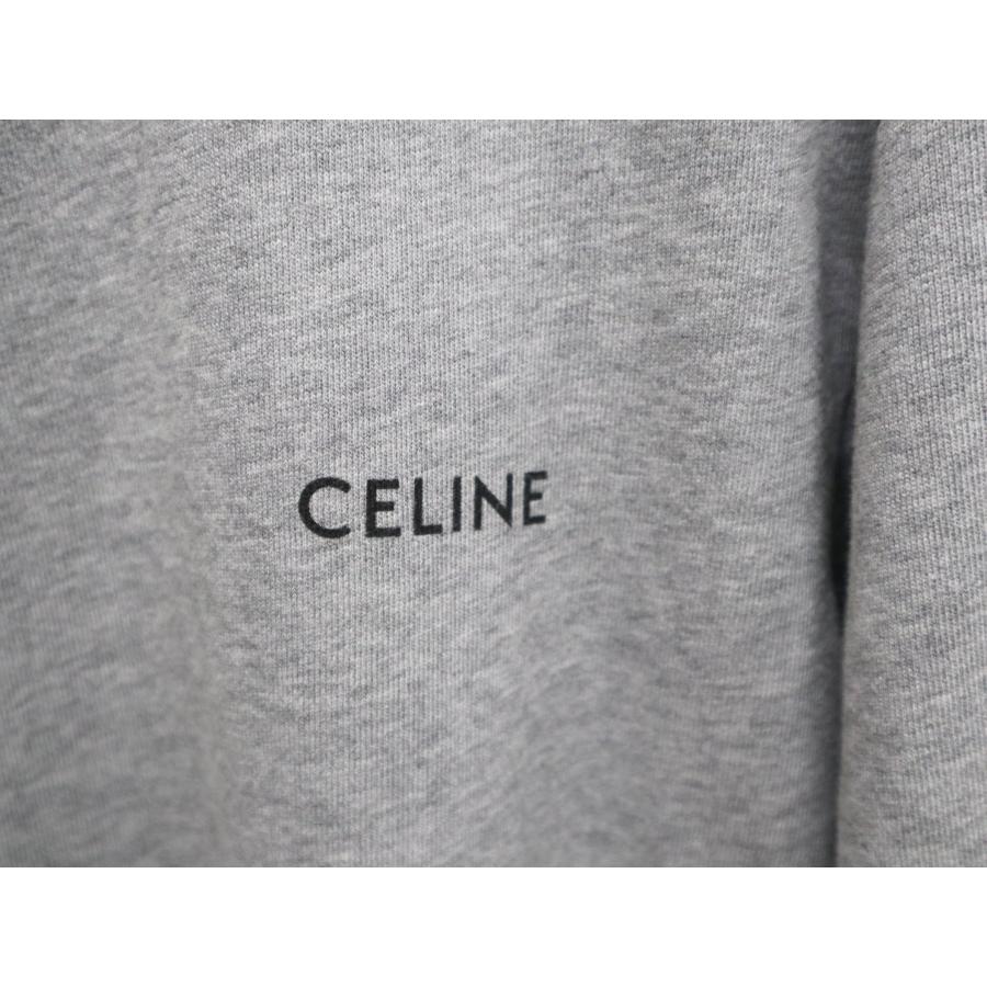 CELINE セリーヌ ロゴプリント スウェット トレーナー グレー CELINE セリーヌ ロゴプリント スウェット トレーナー グレー