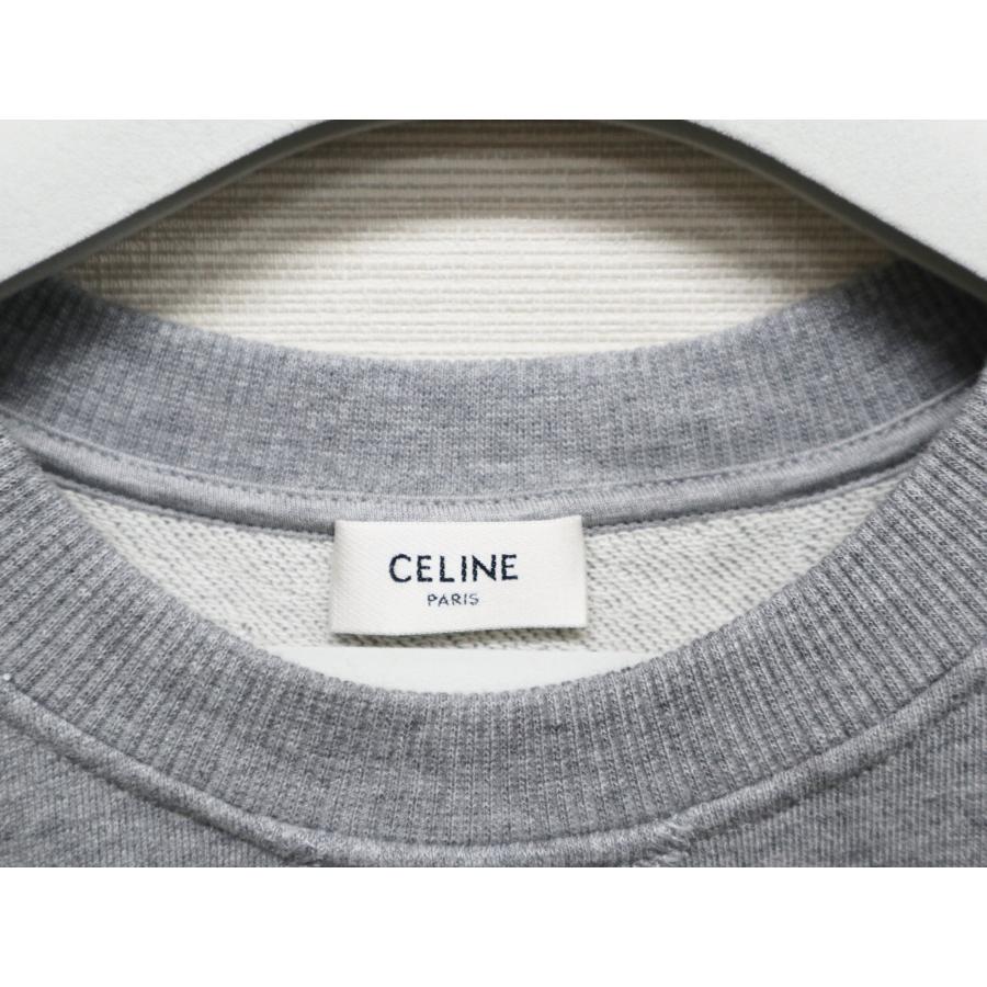 CELINE セリーヌ ロゴプリント スウェット トレーナー グレー CELINE セリーヌ ロゴプリント スウェット トレーナー グレー