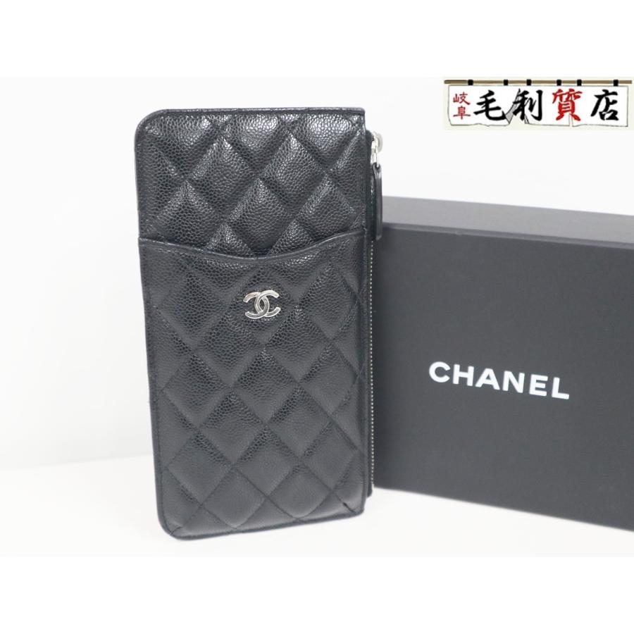 CHANEL シャネル マトラッセ フォン＆カードケース AP1422 キャビア 