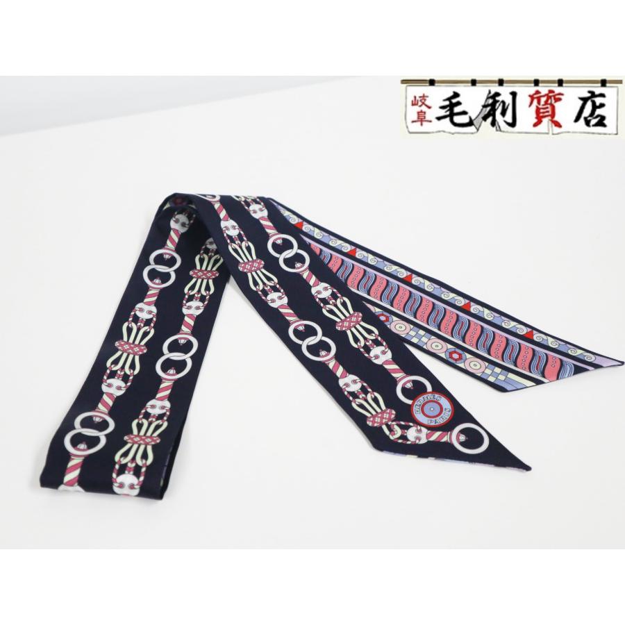 HERMES エルメス ツイリー ハーネスの薔薇窓 バラ マリーヌ ローズ  