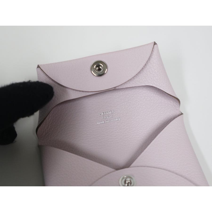 HERMES エルメス バスティア モーヴペール シルバー金具 コインケース