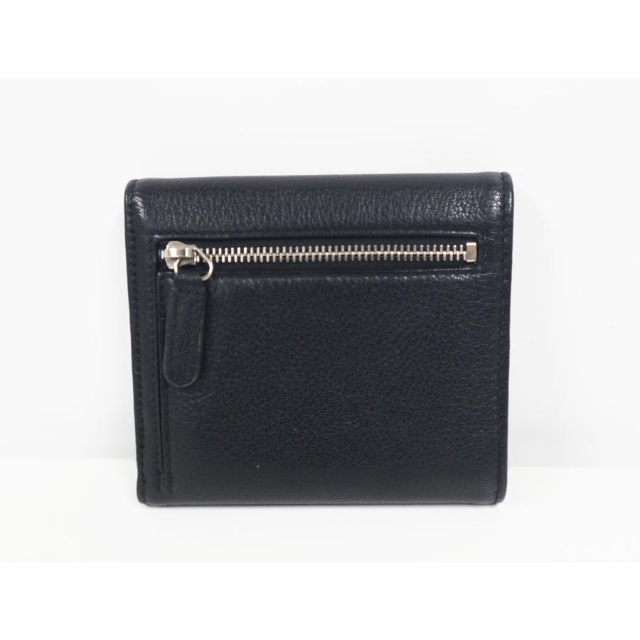 シャネル CHANEL ココマークフラワー 三つ折り財布 レザー ブラック 花  