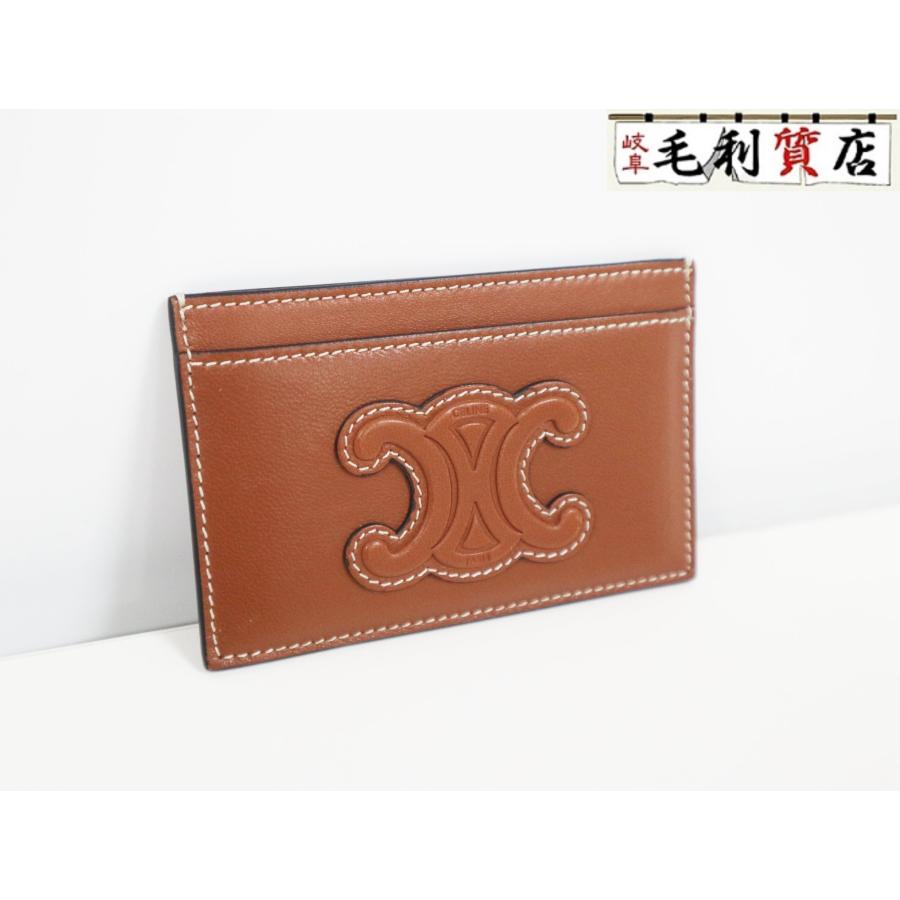 CELINE セリーヌ トリオンフ カードケース 10B703EMJ.04LU タン カーフ 
