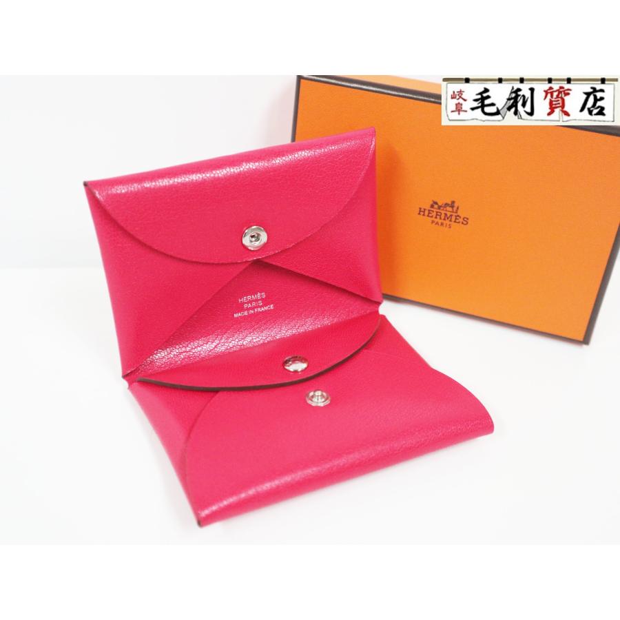 HERMES エルメス カルヴィ デュオ ローズエクストリーム シェーブル  