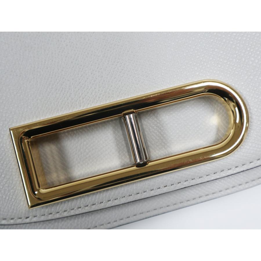 デルヴォー DELVAUX Lingot ランゴー スモール Alpina Calf Mistral ライトグレー AA0596BKN040JDG 極上美品 バッグ ショルダーバッグ DELVAUX（デルヴォー） DELVAUX Lingot ランゴー スモール Alpina Calf