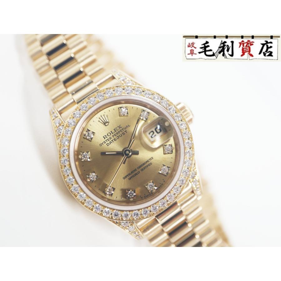 ロレックス ROLEX デイトジャスト 69158G イエローゴールド E番 金無垢 自動巻き レディース  時計 デイトジャスト ロレックス ROLEX 69158G イエローゴールド E番 金無垢