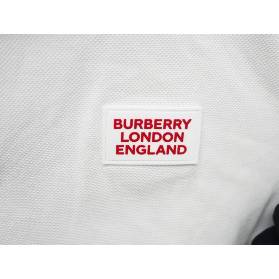 【極美品】BURBERRY バーバリー ロゴ ポロシャツ S ホワイト BURBERRY（バーバリー） ポロシャツ ホワイト 8025973 ロゴ サイズ M