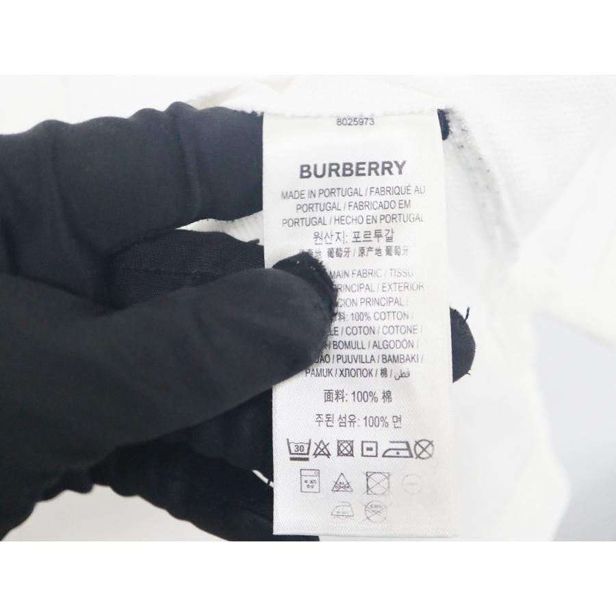BURBERRY（バーバリー） ポロシャツ ホワイト 8025973 ロゴ サイズ M
