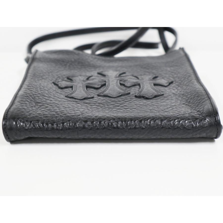 CHROME HEARTS クロムハーツ SQ PKT 3CEME CRS スクエアポケット 3クロスパッチスエードショルダーバッグ CHROME HEARTS クロムハーツ SQ PKT 3CEME CRS スクエアポケット 3