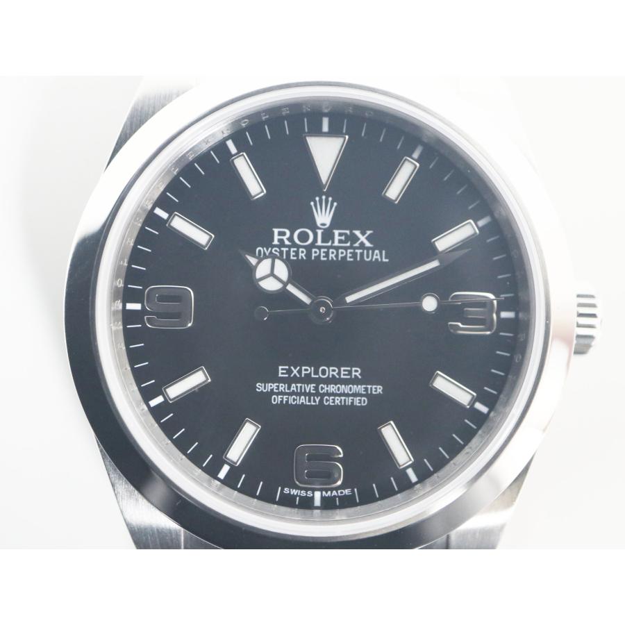 ロレックス ROLEX  エクスプローラーI 前期型 ブラックアウト 214270 ブラック G番 メンズ  時計｜mourimouri78｜02