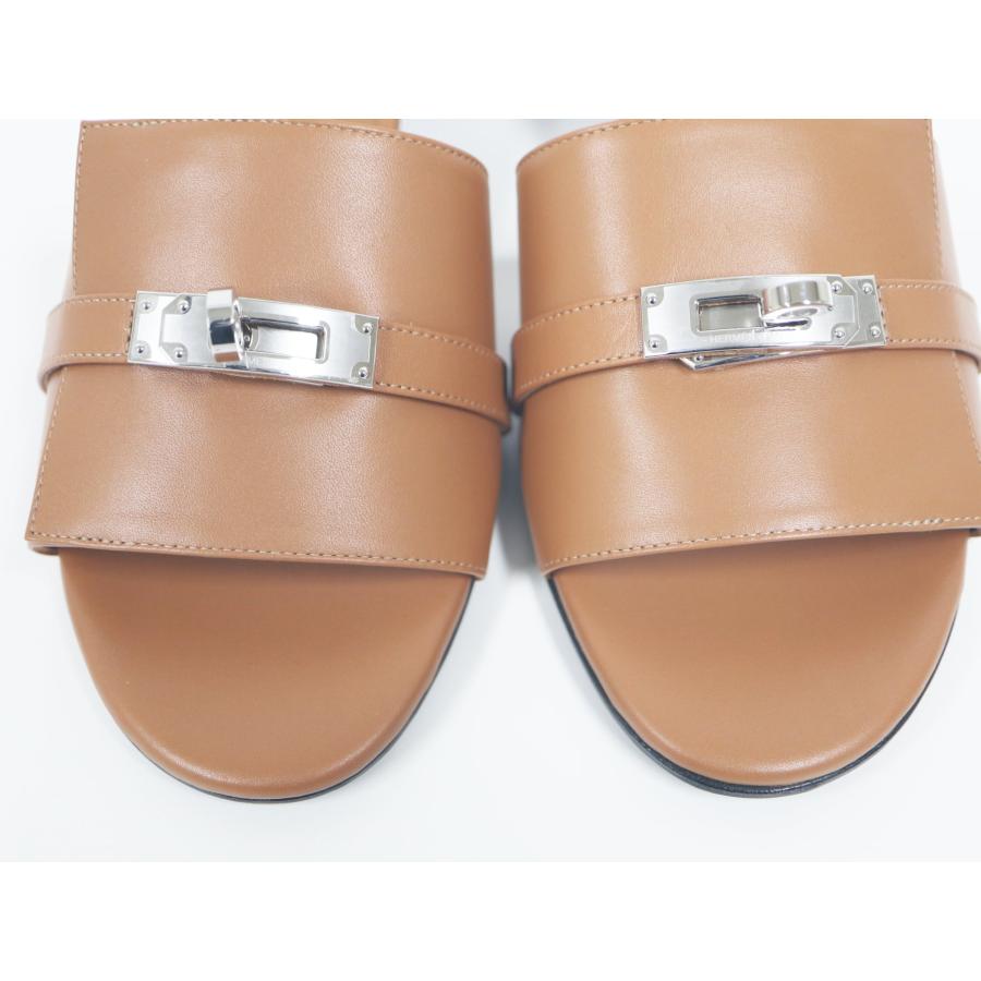 HERMES（エルメス） ジジ サンダル ケリーバックル 未使用品 ブラウン