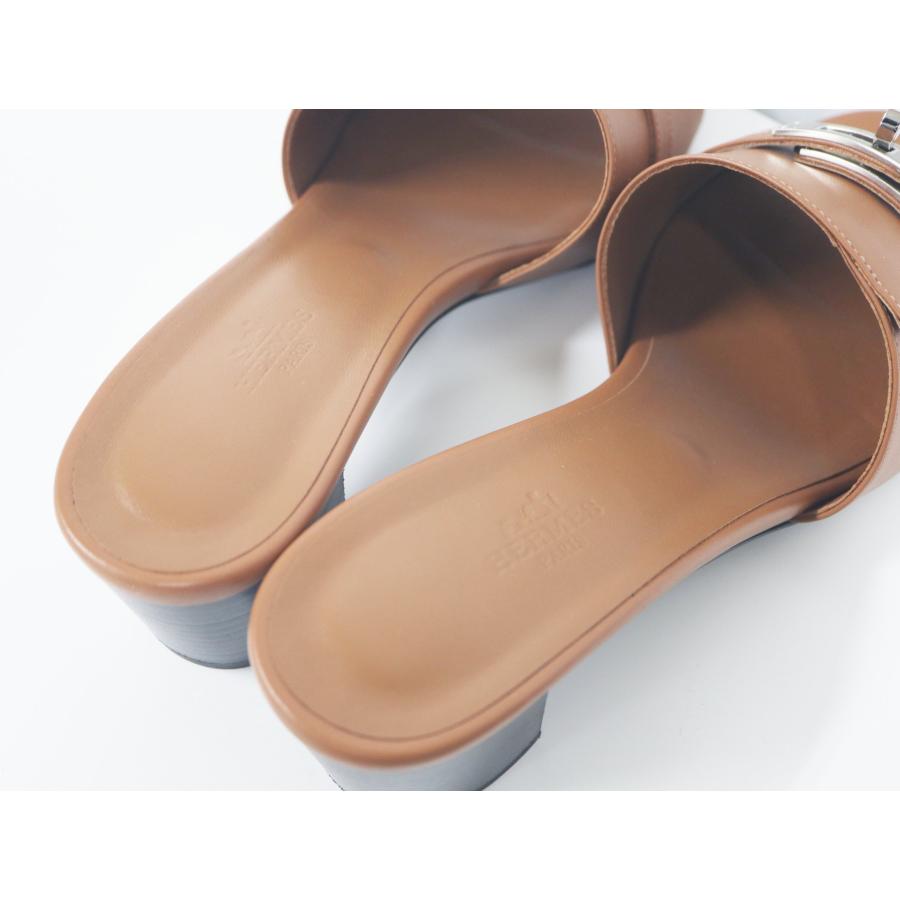 HERMES（エルメス） ジジ サンダル ケリーバックル 未使用品 ブラウン