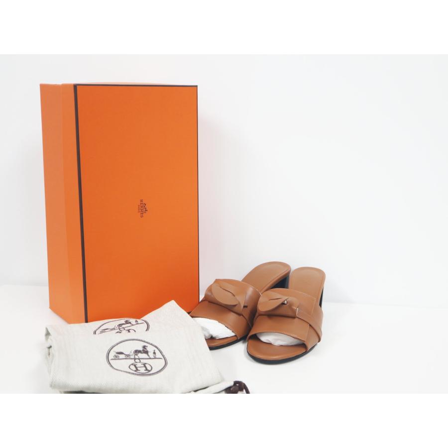 HERMES（エルメス） ジジ サンダル ケリーバックル 未使用品 ブラウン