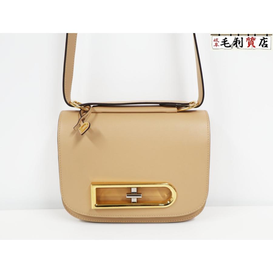 デルヴォー DELVAUX ショルダーバッグ Lingot ランゴー Olen Calf オーレン カーフ ラテ AA0574BJF021WDG 美品 バッグ DELVAUX（デルヴォー） ショルダーバッグ Lingot ランゴー Olen Calf