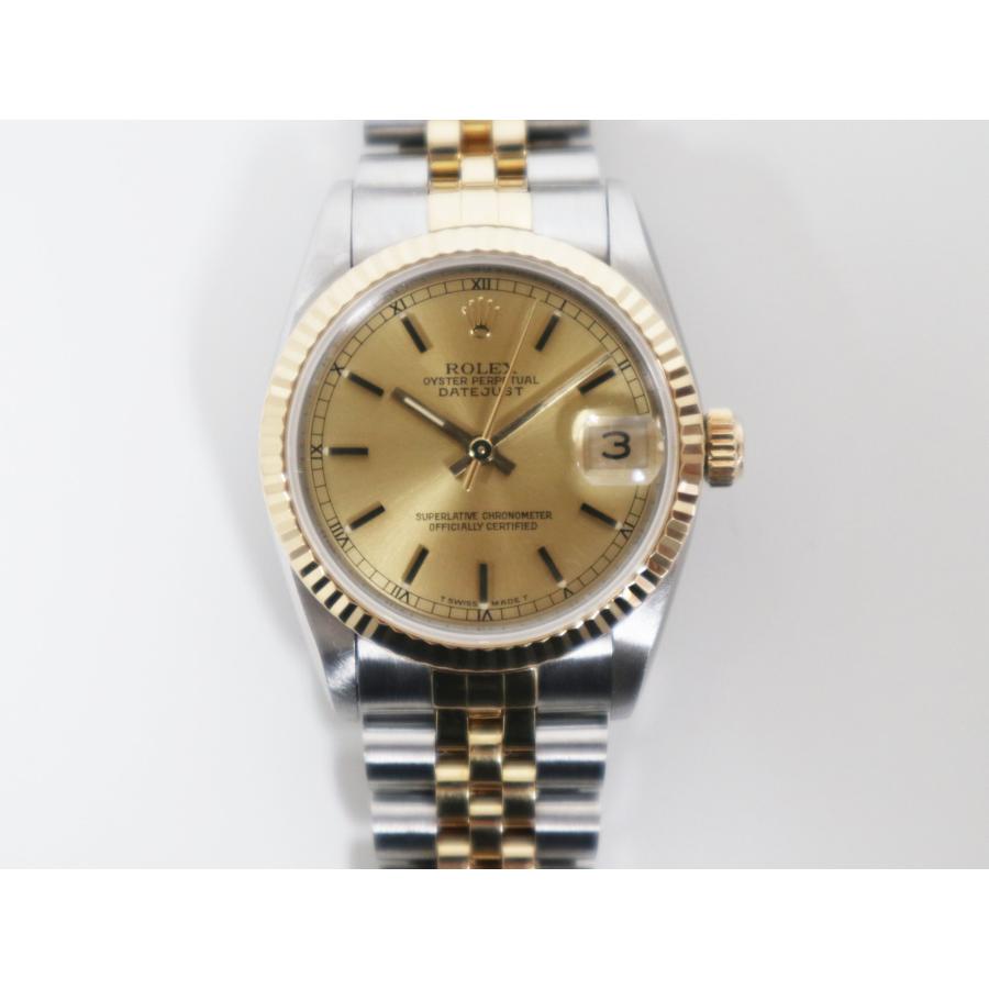 デイトジャスト ロレックス ROLEX 68273 シャンパン文字盤 S番 コンビ 