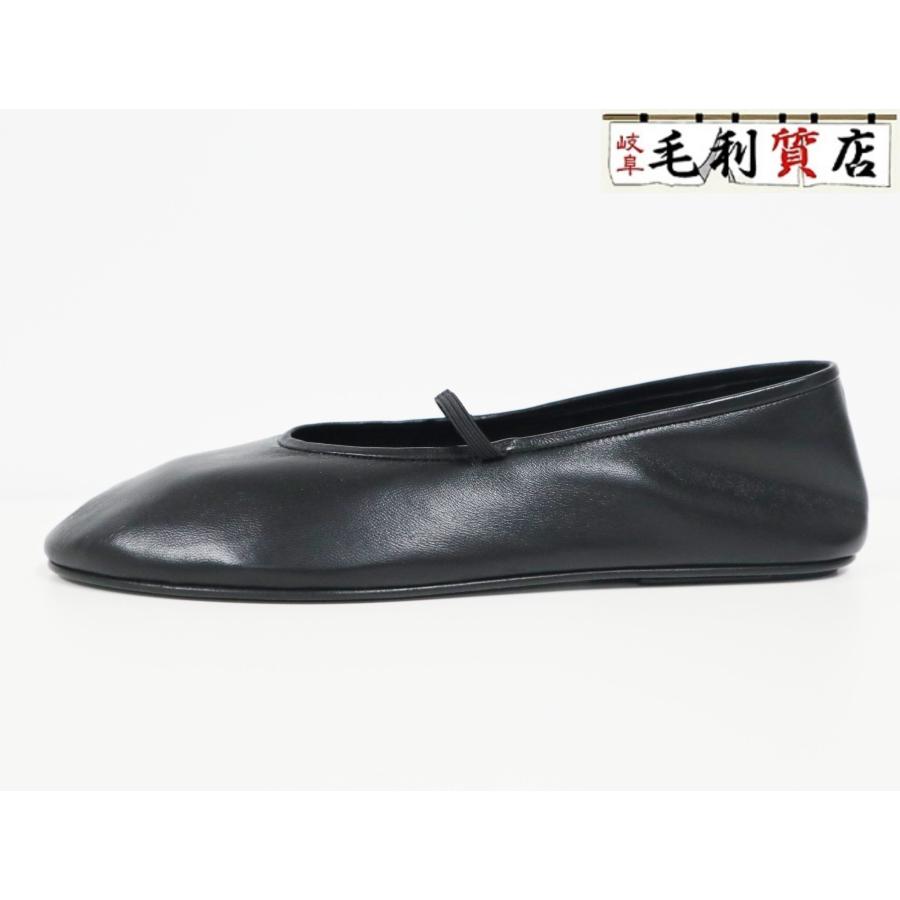 ザロウ THE ROW Elastic Ballet スリッパ レザー F1229-N60-BLK サイズ