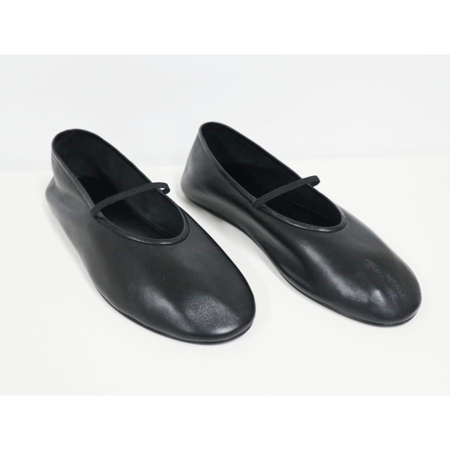 ザロウ THE ROW Elastic Ballet スリッパ レザー F1229-N60-BLK サイズ