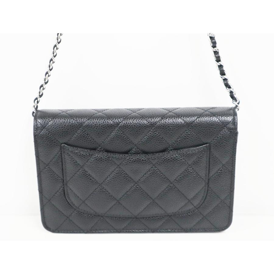 シャネル CHANEL マトラッセ AP0250 キャビアスキン チェーンウォレット プレート ココマーク  シルバー金具  バッグ CHANEL（シャネル） マトラッセ AP0250 キャビアスキン チェーン