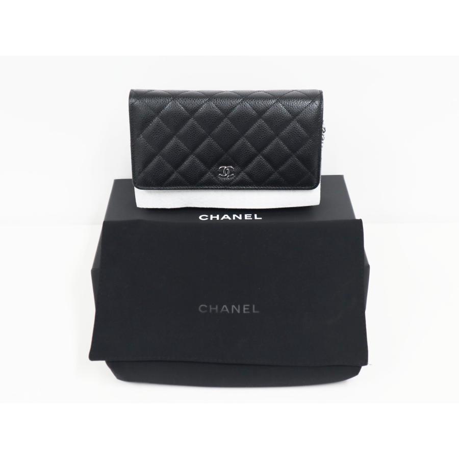 シャネル CHANEL マトラッセ AP0250 キャビアスキン チェーンウォレット プレート ココマーク  シルバー金具  バッグ CHANEL（シャネル） マトラッセ AP0250 キャビアスキン チェーン