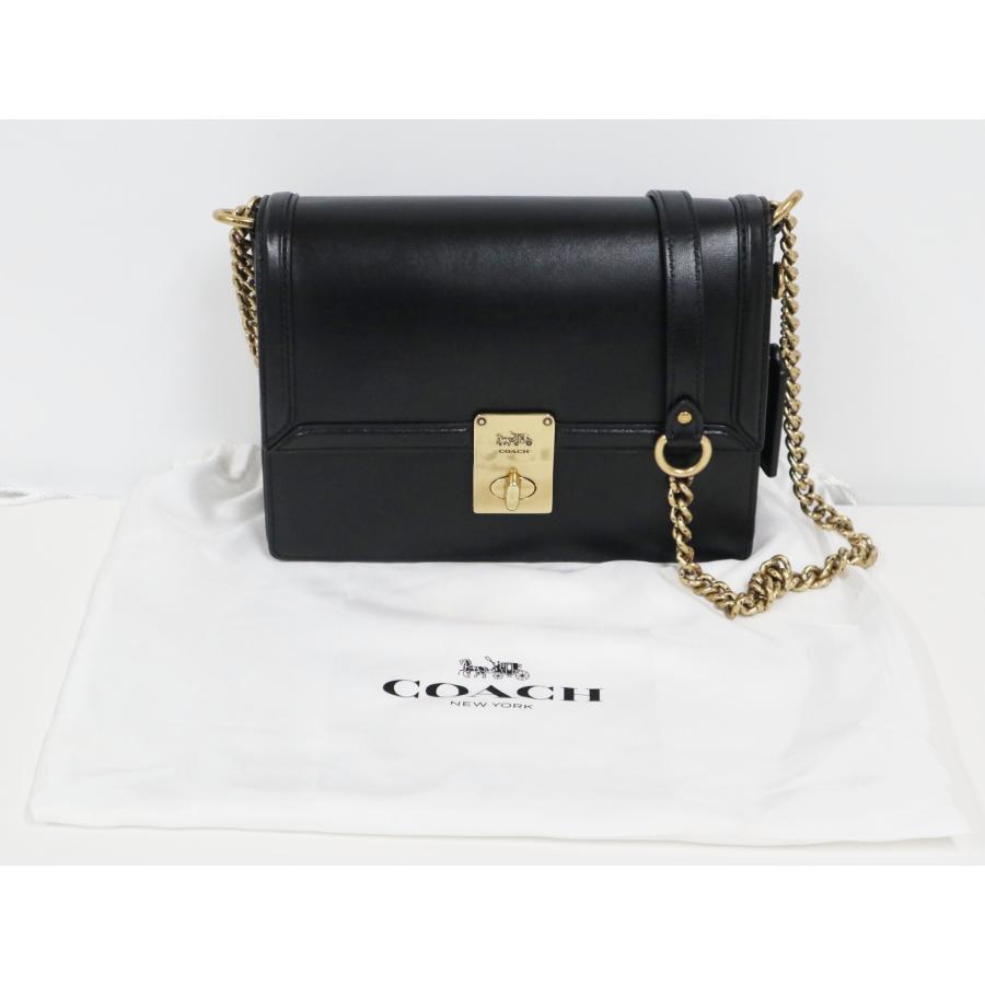 ハットン コーチ COACH レザー ブラック 88342 ショルダーバッグ