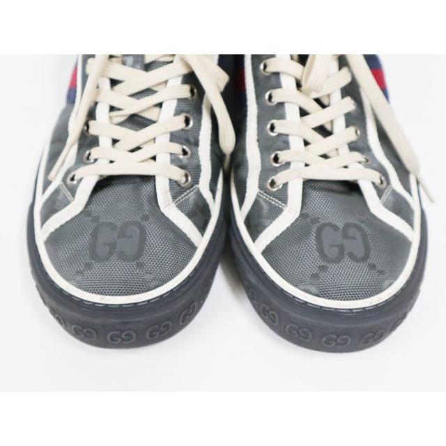 GUCCI（グッチ） GUCCI TENNIS 1977 GG グレー ハイカットスニーカー 