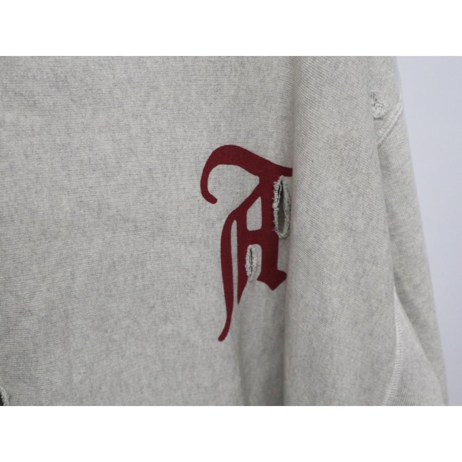 ANCELLM（アンセルム） CRASH SWEAT SHIRT ANC-CT43 グレー スウェット 
