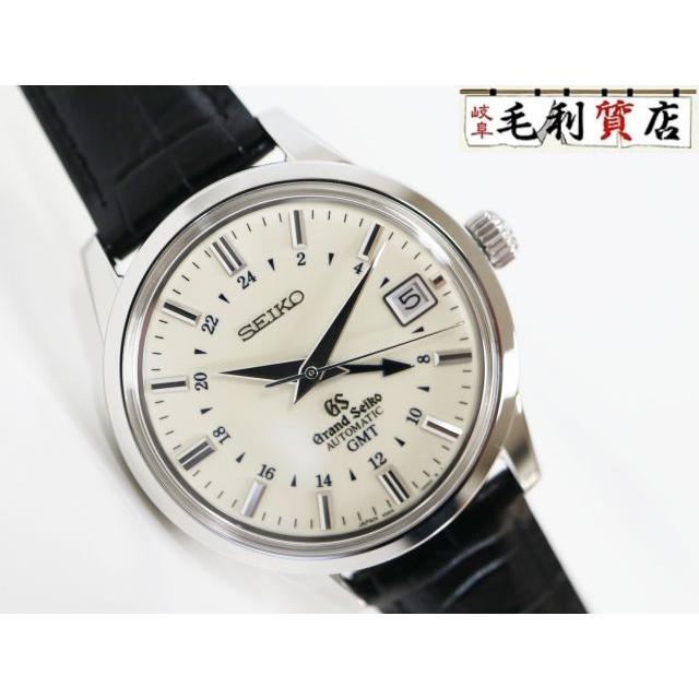 グランドセイコー GrandSeiko メカニカル GMT SBGM021 アイボリー 9S66-00A0 ステンレス 革バンド 自動巻き メンズ  時計 Grand Seiko グランドセイコー GrandSeiko メカニカル GMT SBGM021