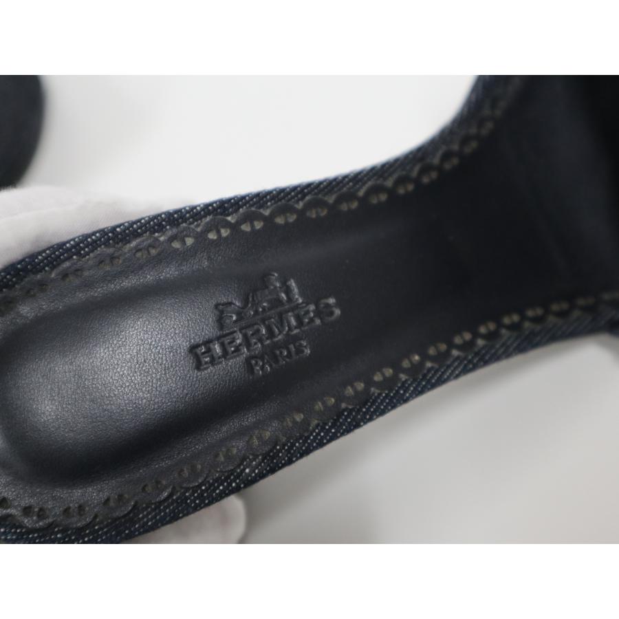 HERMES（エルメス） グラディス 45 シェーヌダンクル デニム ミュール